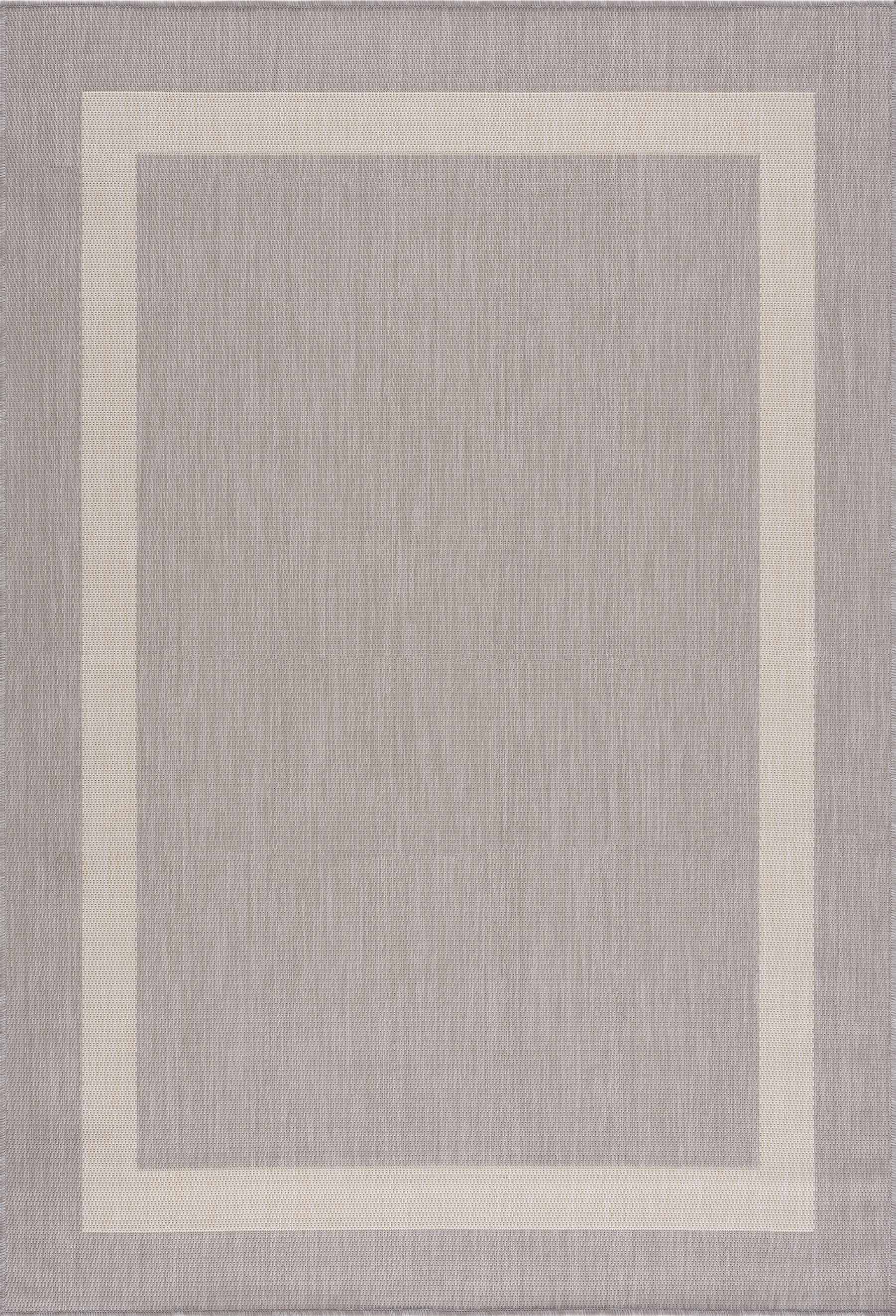 Bordered Outdoor Rugs Grey