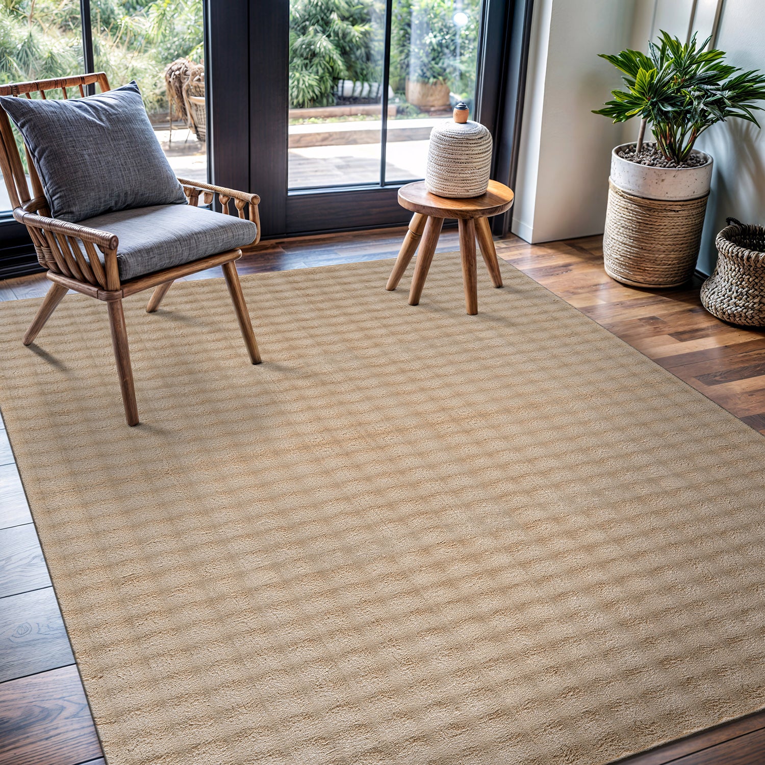 Puff Ultra Soft Plush Area Rugs Beige