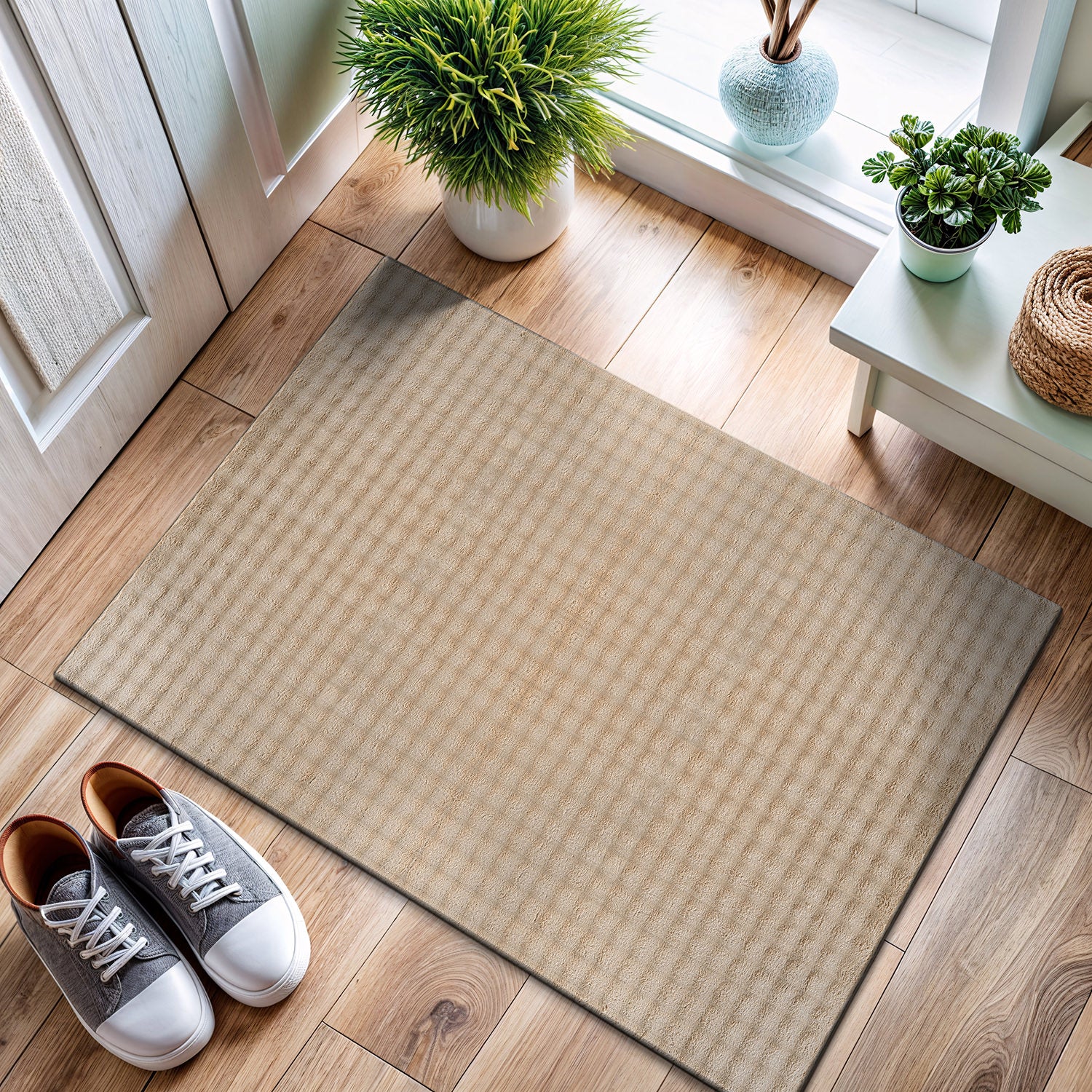 Puff Ultra Soft Plush Area Rugs Beige