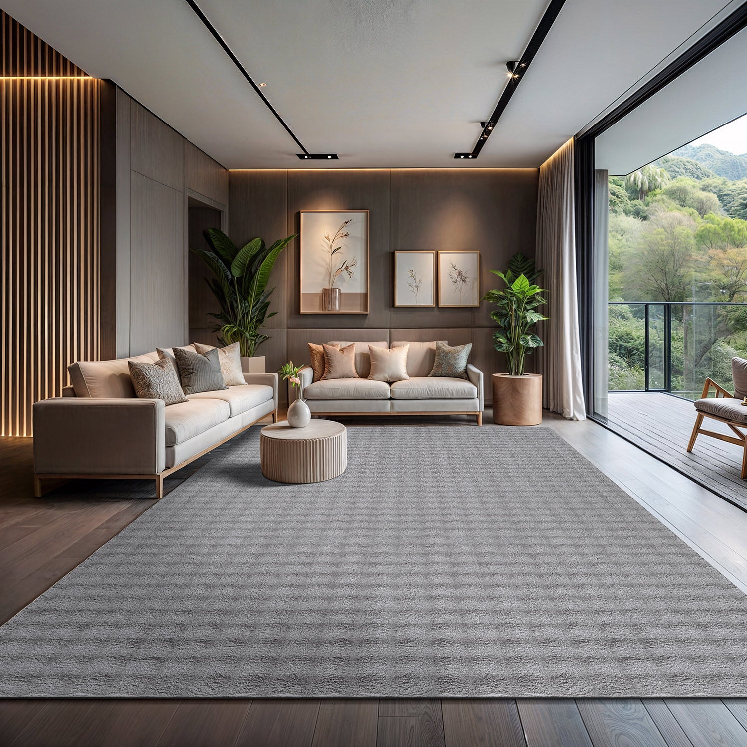 Puff Ultra Soft Plush Area Rugs Gray