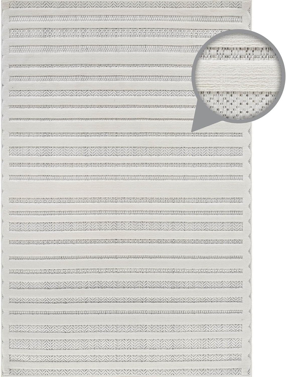Bunny Micro Loop Area Rugs 7703 White
