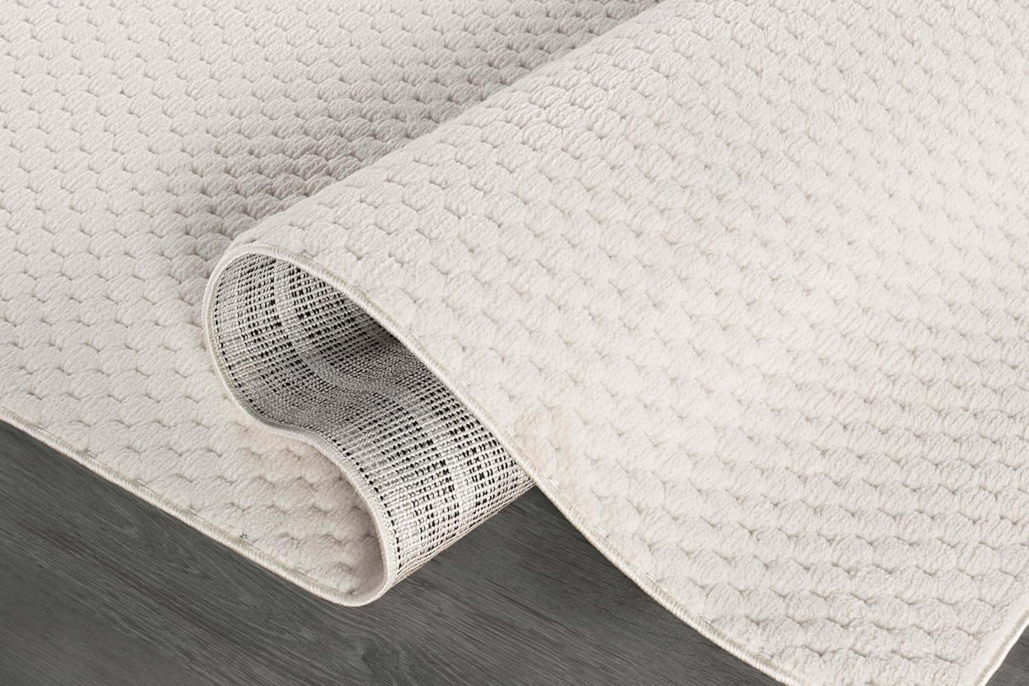Bunny Micro Loop Area Rugs 7704 White