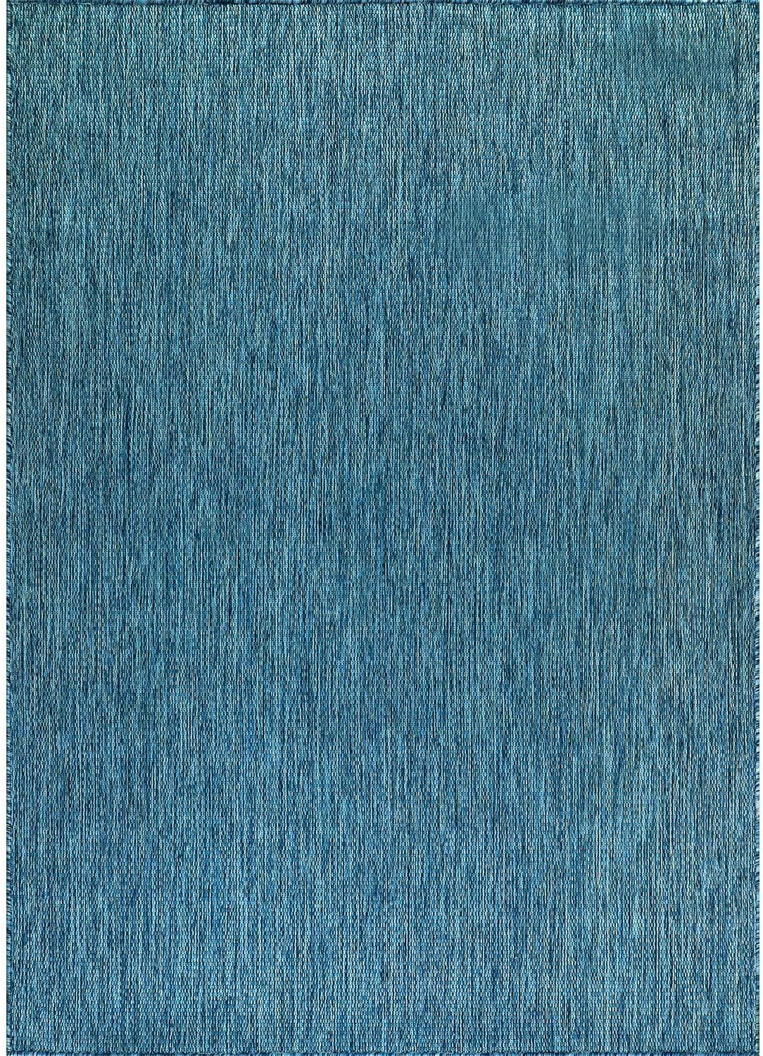 Solid Outdoor Rugs Aqua