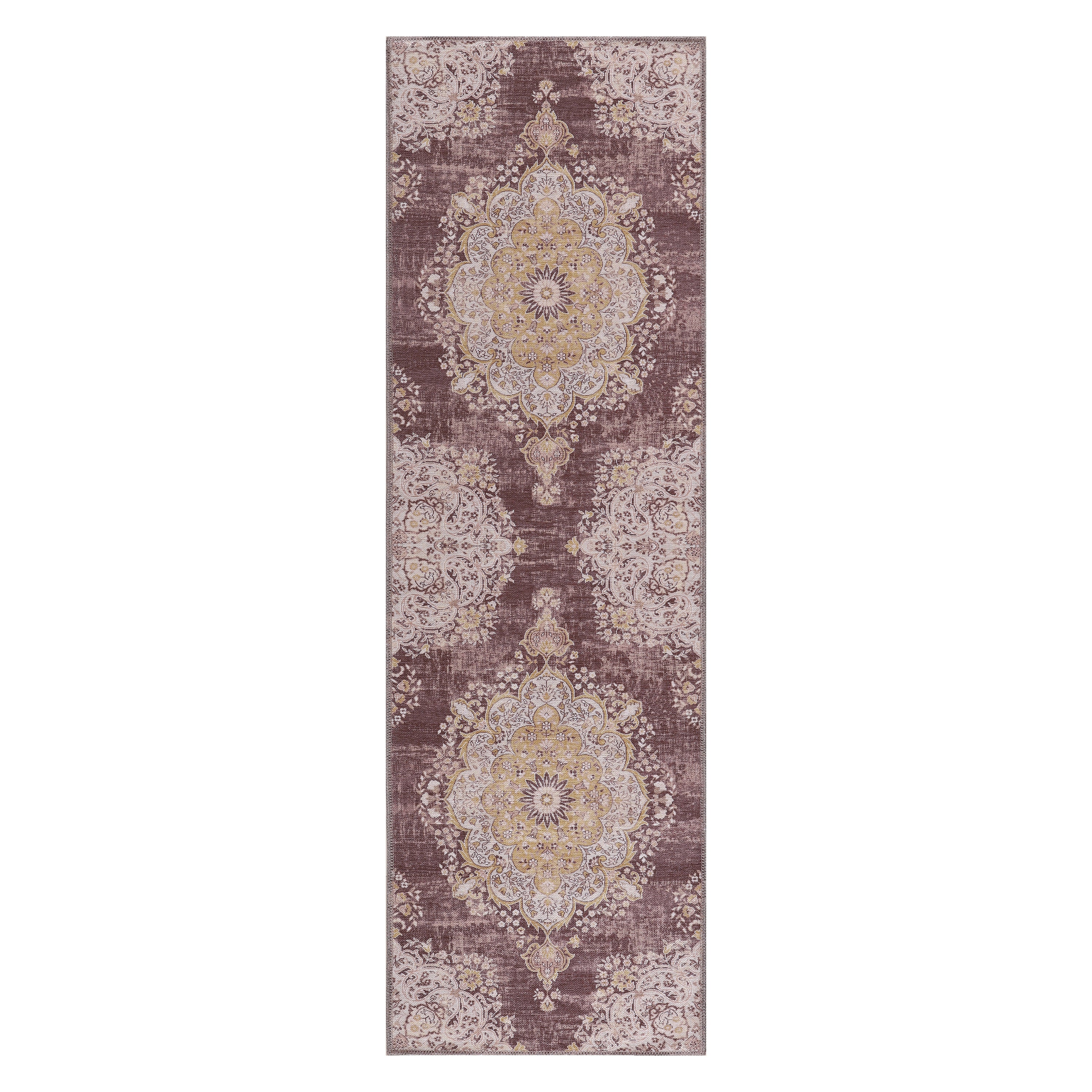 Distressed Area Rugs Yellow
