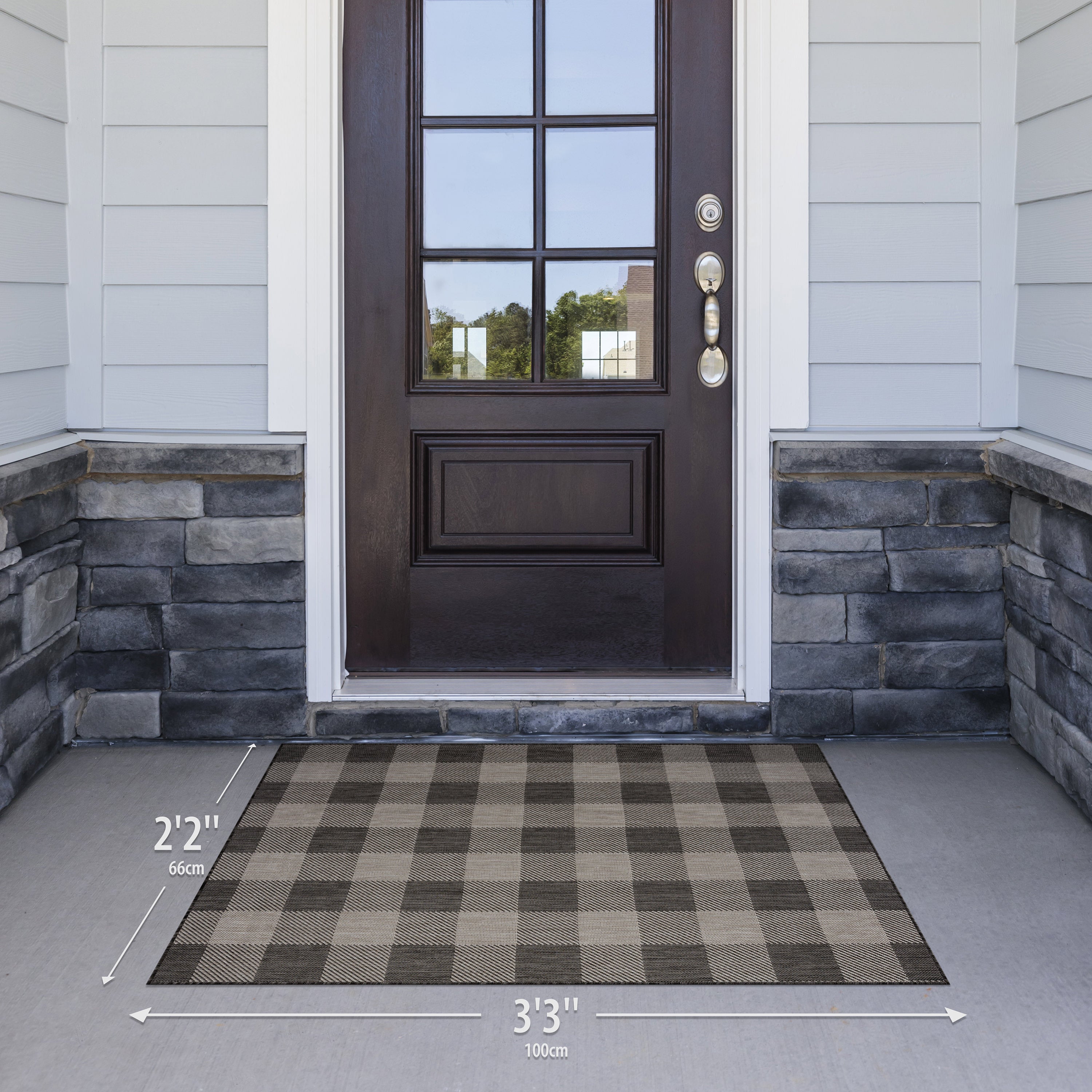 Buffalo Outdoor Rugs Dark Grey