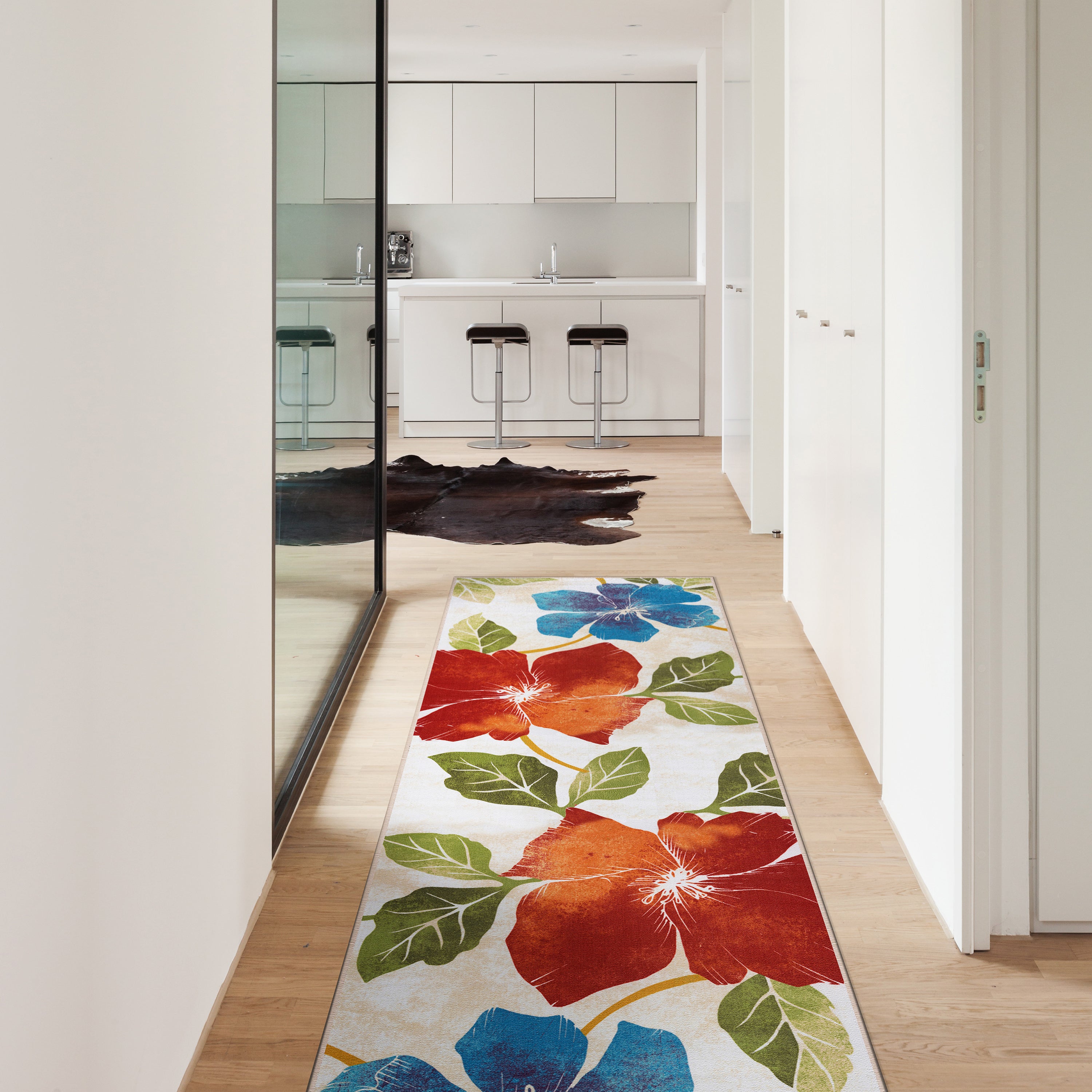 Floral Non-Slip Area Rugs Multi