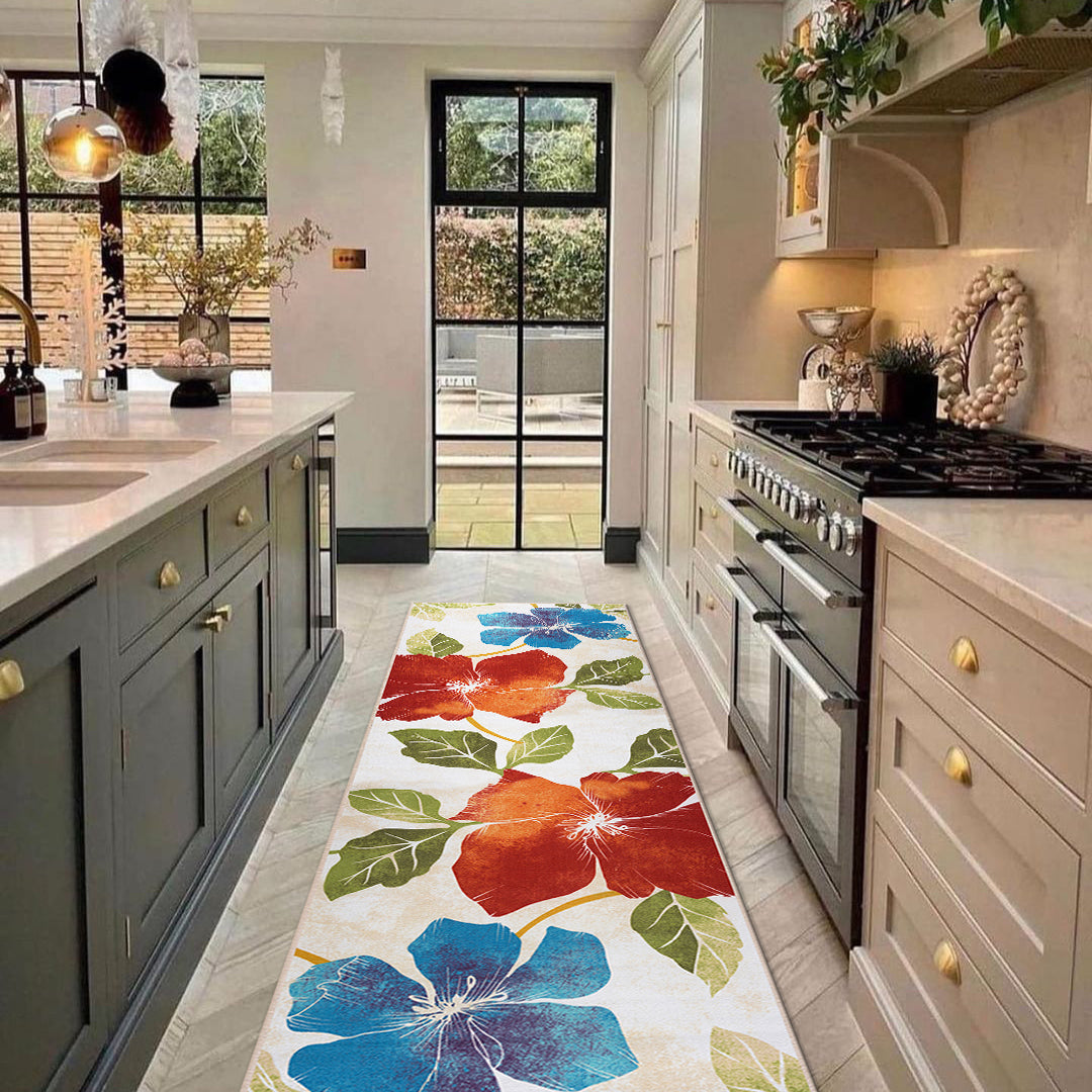 Floral Non-Slip Area Rugs Multi